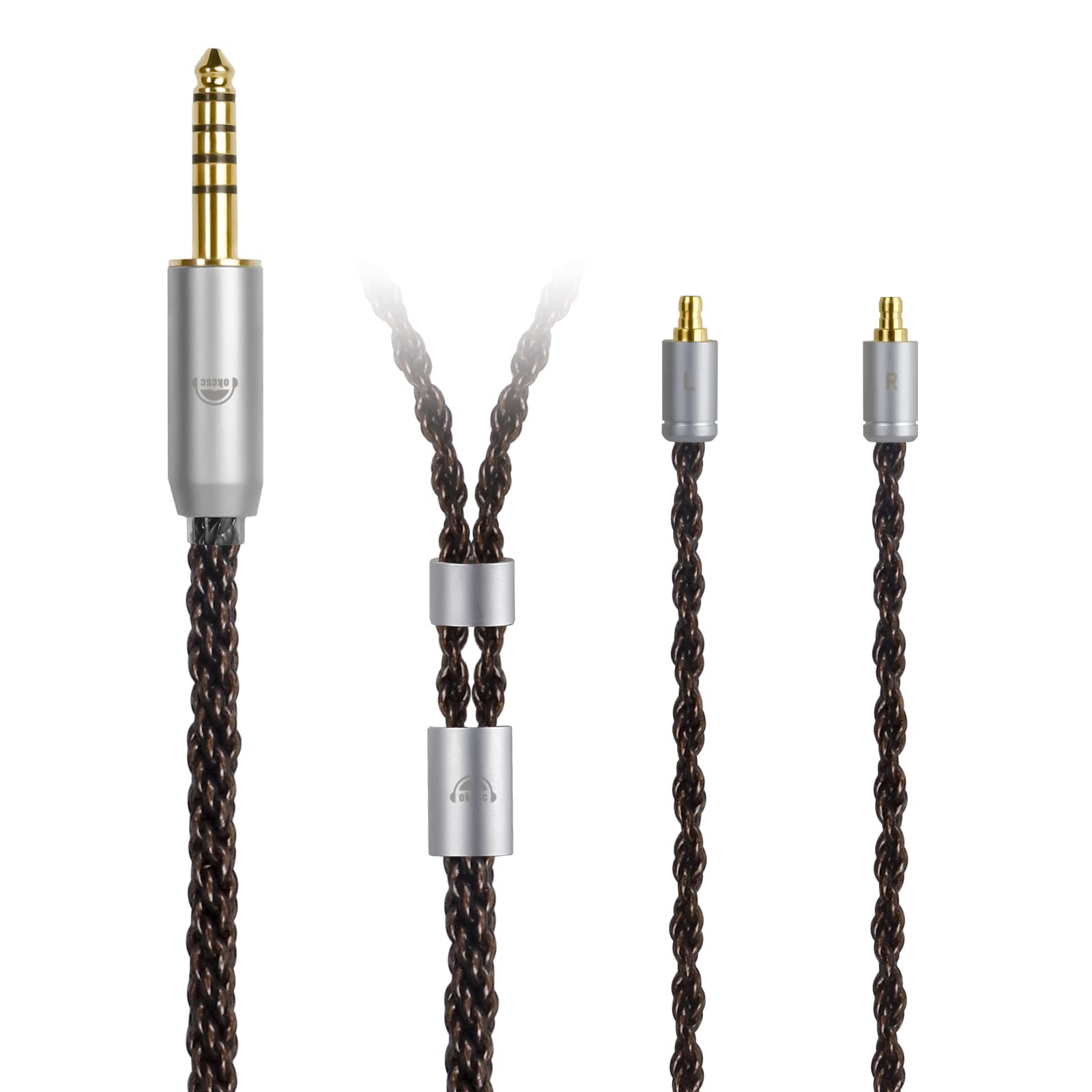 okcsc Replacement Cable for Sennheiser IE400 Pro Earbuds Compatible with IE100 IE400 IE500 Lossless Sound Quality with Balanced 4.4mm Audio Jack