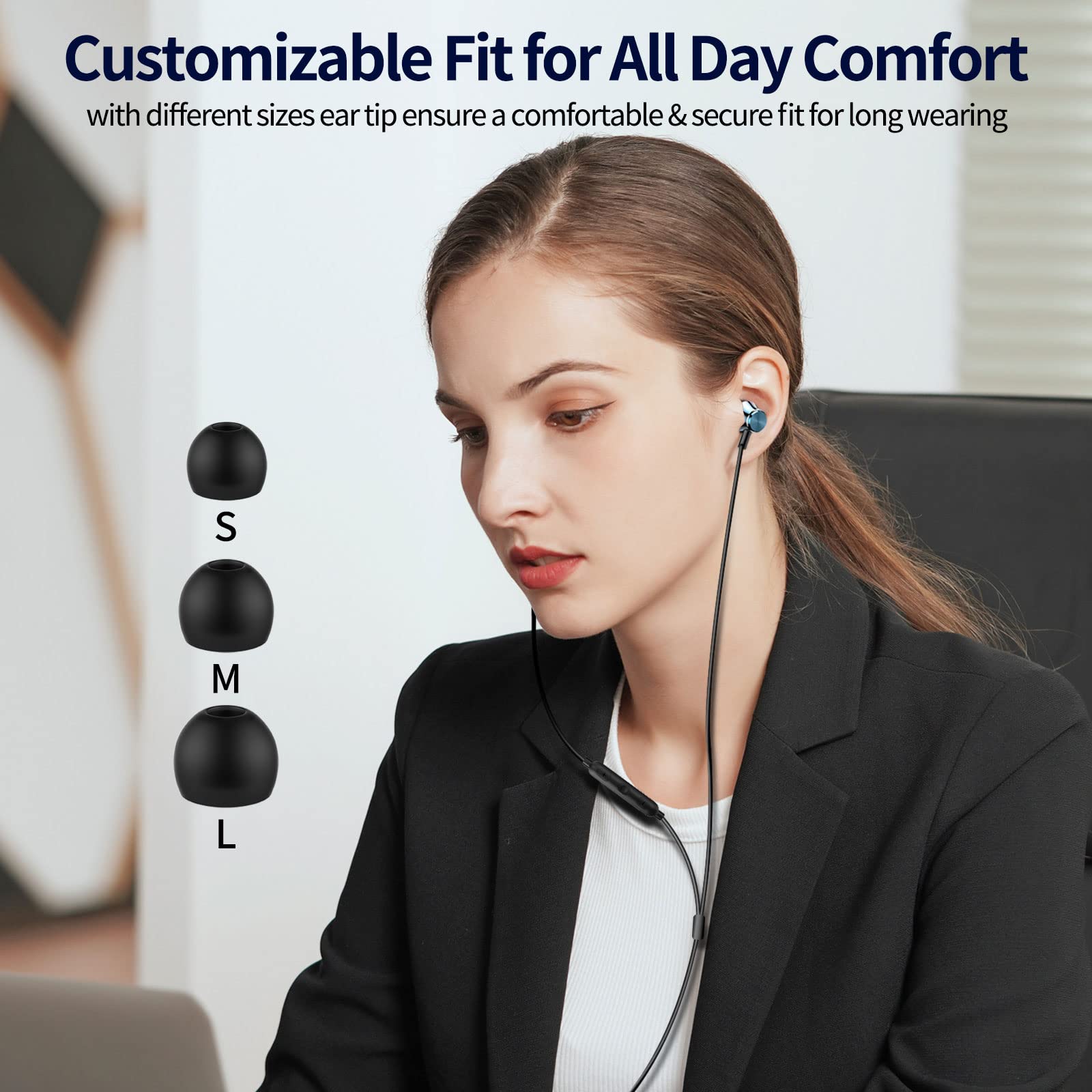 3.5mm Wired Earbuds Headphones for Laptop,Gaming Controller,Android Phone,Samsung A15 A14 A13 A12 A52,Noise Isolation in-Ear Earphones with Mic - View 5 of 7