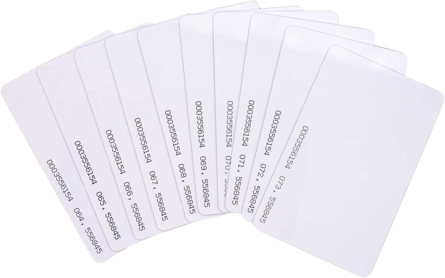 Gialer 10pack Contactless 125kHz RFID Proximity ID Cards IC Smart Intelligent Card 0.8mm Thick for Access Control System and Time Attandance and Door