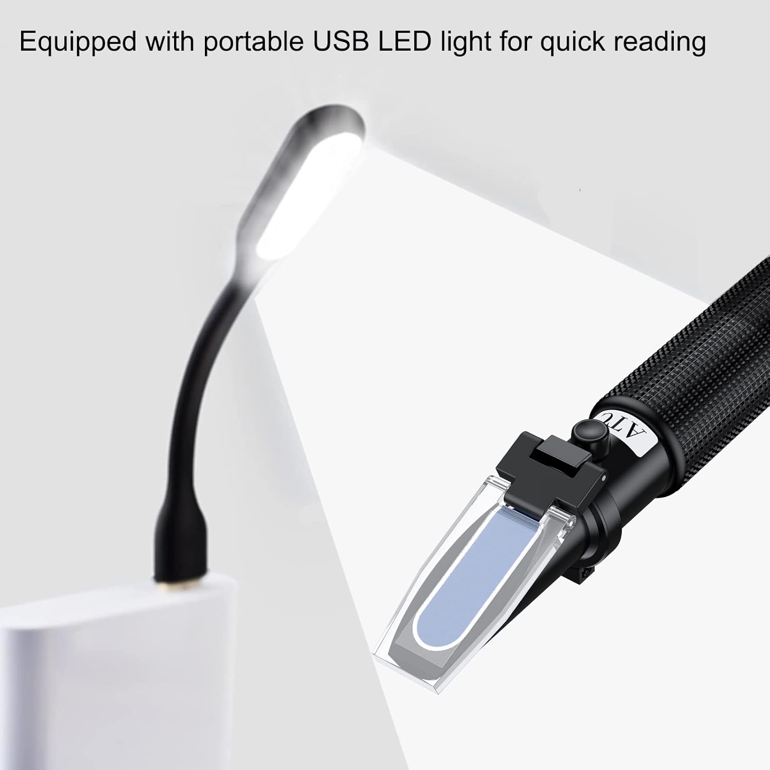 TOOGOND Professional Salinity Refractometer for Saltwater Pools and Aquariums Dual Scale 0-100 PPT Specific Gravity 1.000-1.070 with ATC Function - View 5 of 8