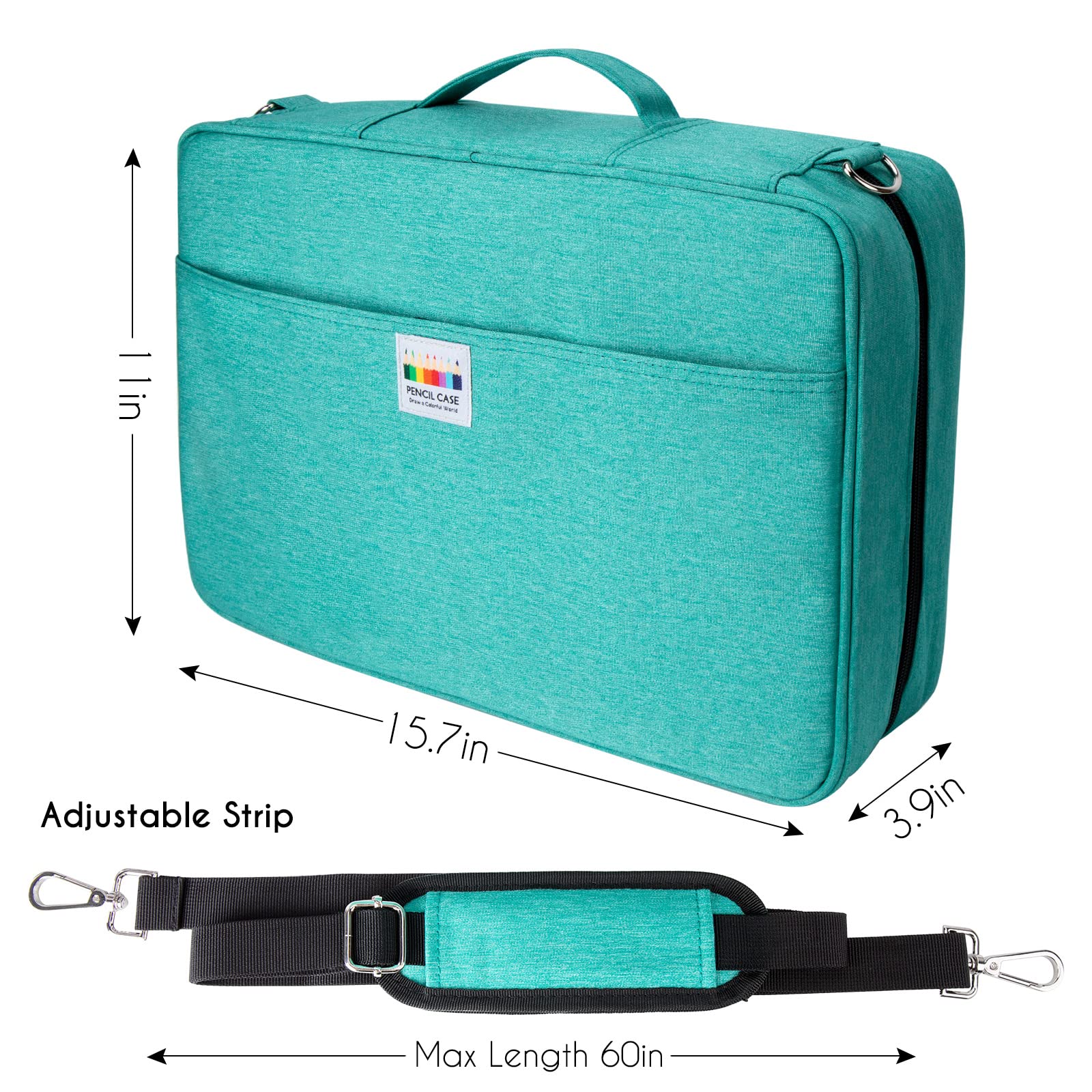 YOUSHARES Big Capacity Colored Pencil Case - 480 Slots large Pen Case Organizer with Multilayer Holder for Prismacolor Colored Pencils and Gel Pen - View 5 of 7