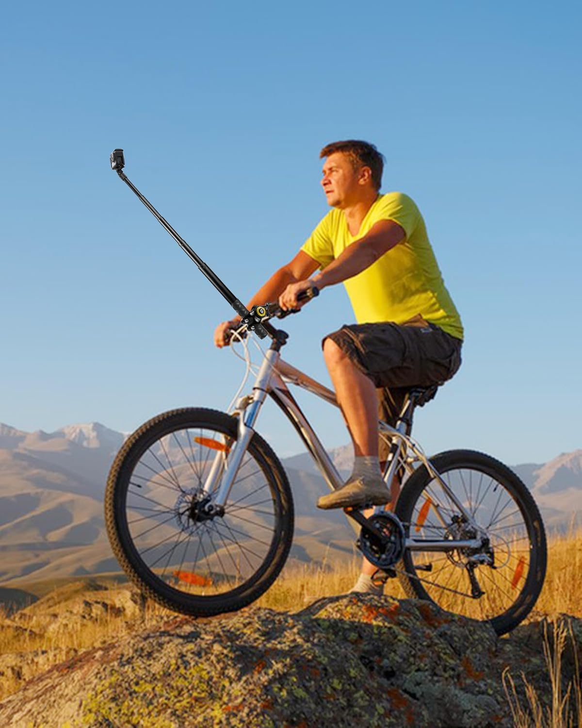 PULUZ Buy PULUZ Motorcycle Handlebar Mount Selfie Stick for GoPro & Insta360 - Adjustable 11-44.7 inch Monopod Stand - View 2 of 8