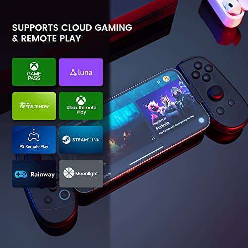 leadjoy Leadjoy M1B Mobile Game Controller for iPhone: Play Xbox, Genshin Impact & More with Passthrough Charging & Ultra Low Latency - View 6 of 8