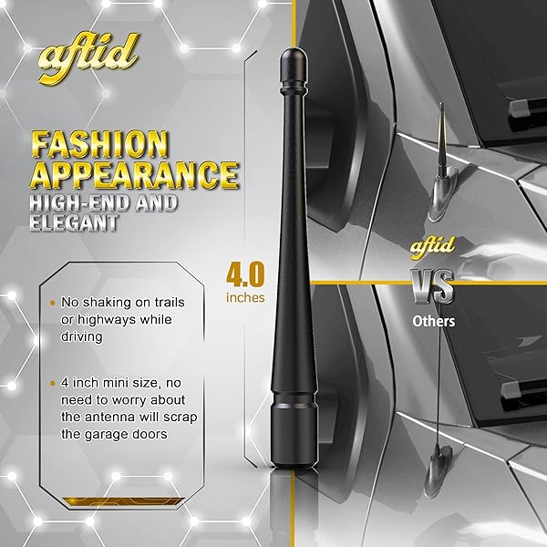 aftid Upgrade Your Titan & Xterra: AFTID 4-Inch Aluminum Short Antenna (2019-2023 Titan, 2000-2015 Xterra) - View 4 of 9