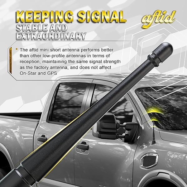 aftid Upgrade Your Titan & Xterra: AFTID 4-Inch Aluminum Short Antenna (2019-2023 Titan, 2000-2015 Xterra) - View 6 of 9