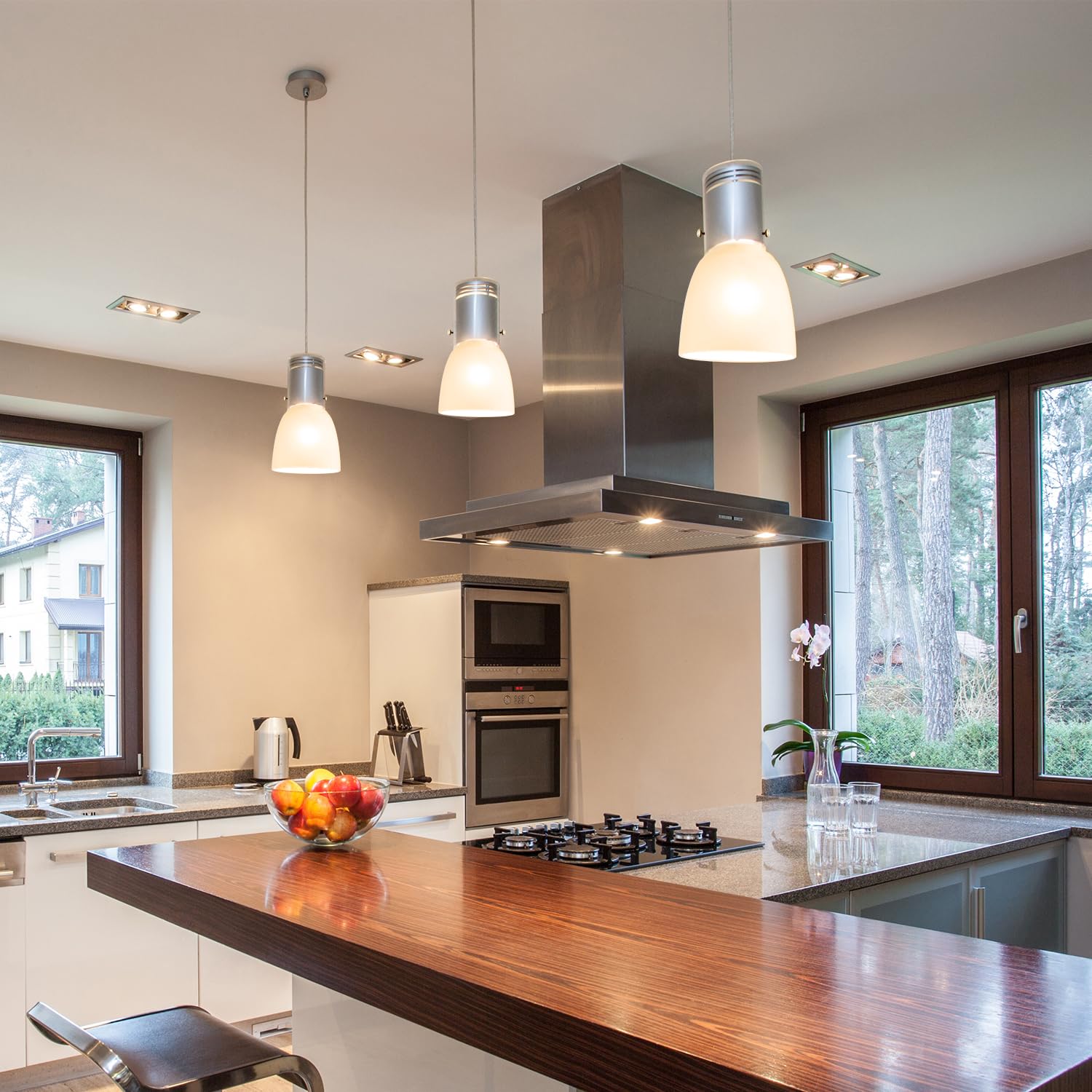 Eidonta Eidonta 4 Pack White Frosted Glass Shade Replacements for Ceiling Fan Light Fixtures Bell Shaped High Transmittance Globe Lampshades - View 5 of 7