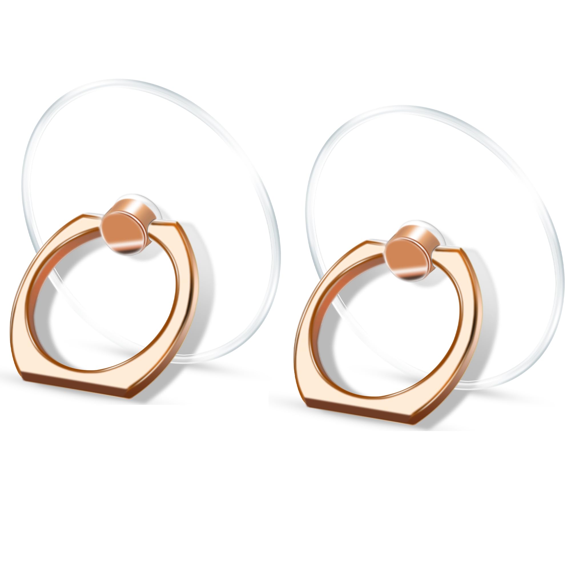 TACOMEGE Transparent Clear Phone Ring Grips Holder Kickstand, Finger Ring Stand for Cell Phone Tablet Case Accessories Round (RG R)