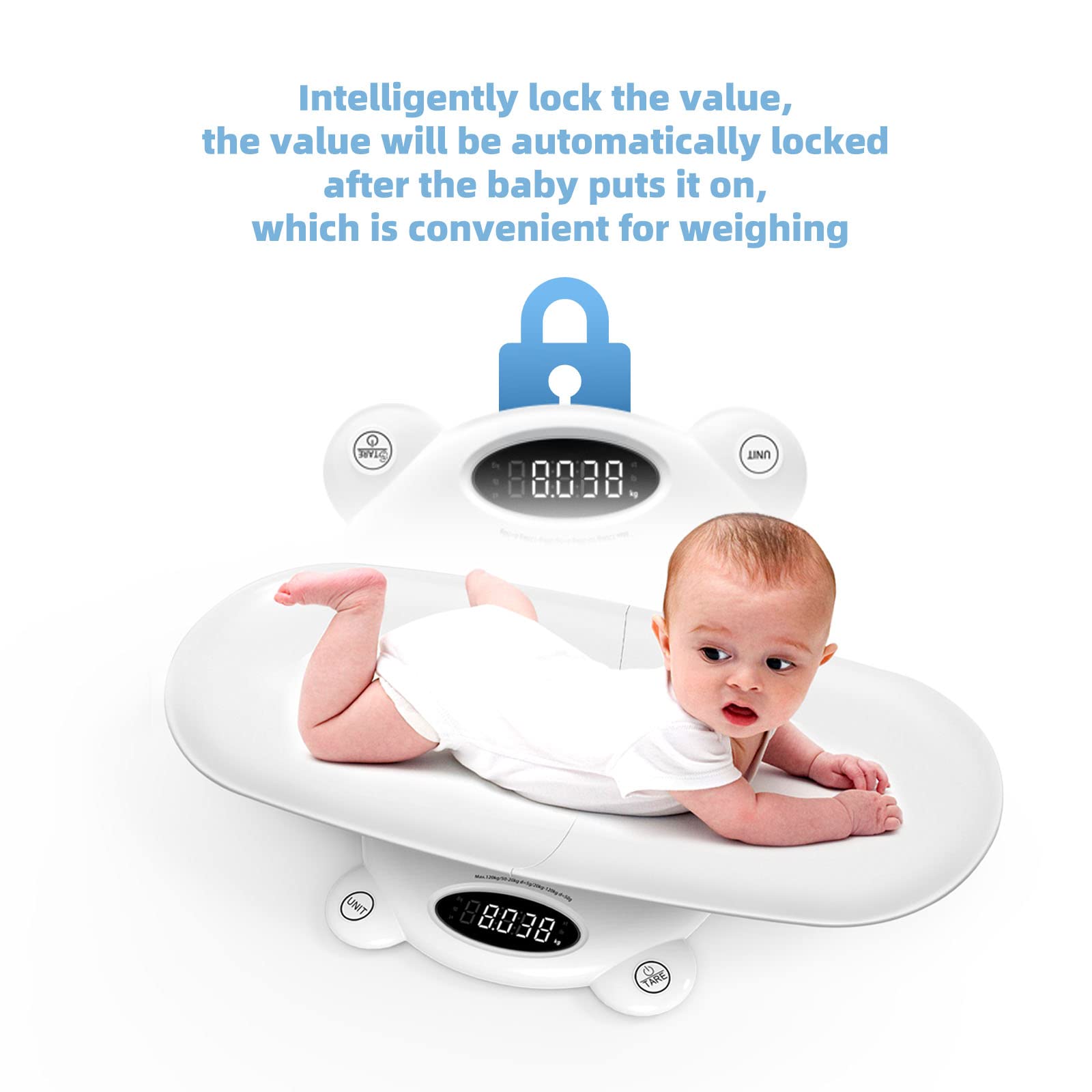 Simshine Simshine Digital Baby Scale for Newborns Pets and Family Easy to Use Long Press Display Flip Feature - View 5 of 6