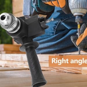 Pssopp Right Angle Bend Extension 90 Degree Cordless Drill Attachment for Tight Corners Professional Right Angle Drill Adapter - View 5 of 11