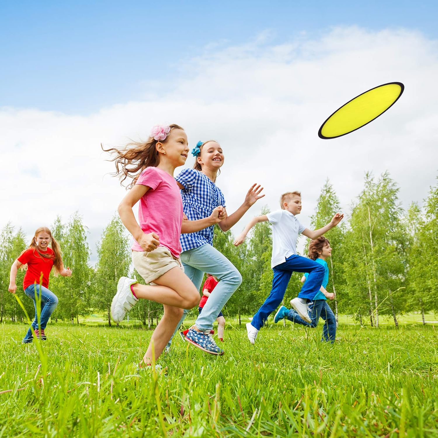 Mototo Mototo 60 Pieces Foldable Flying Disc Fans Set for Kids Fun Birthday Party Favors Summer Outdoor Games Halloween Christmas 12 Colors - View 7 of 7