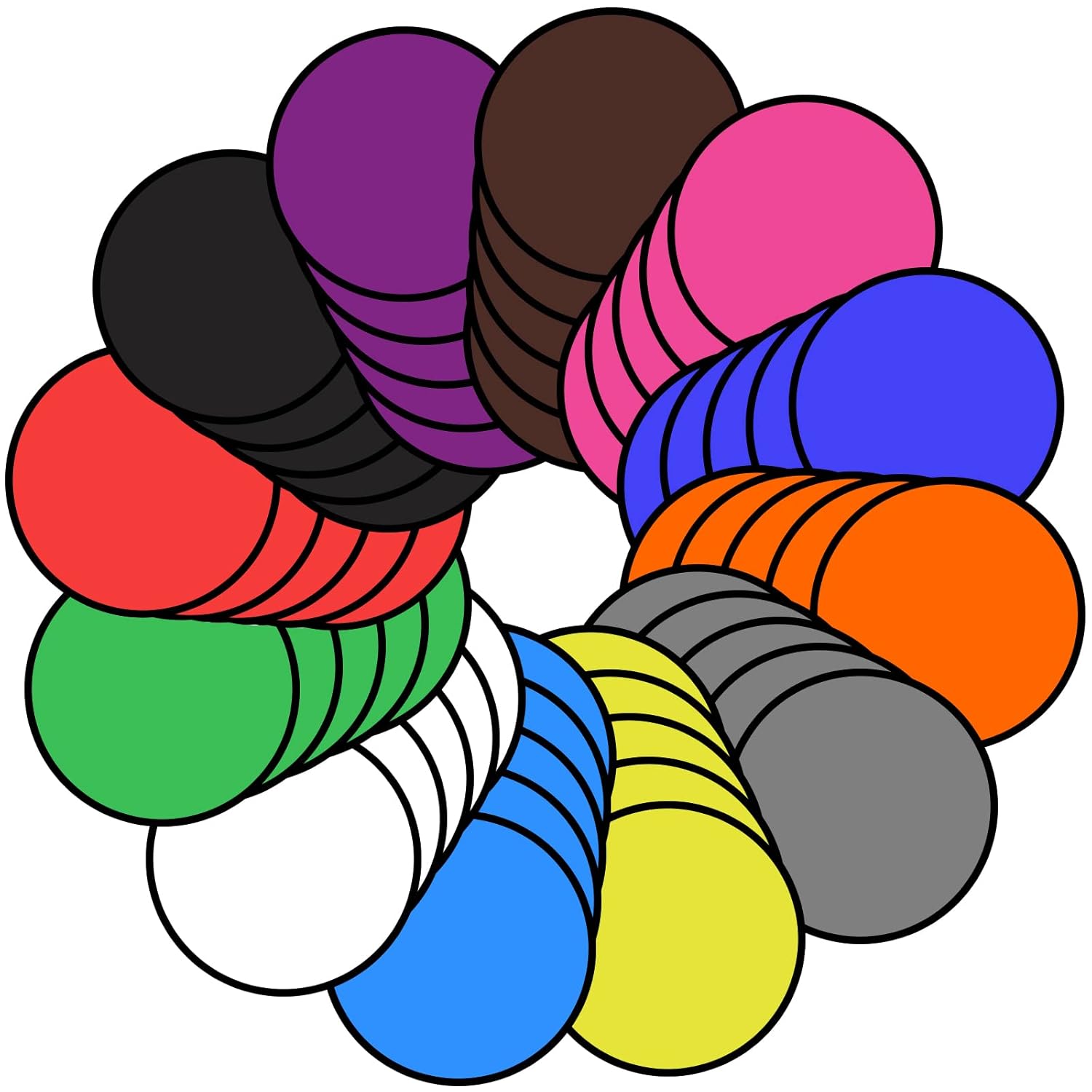 Mototo Mototo 60 Pieces Foldable Flying Disc Fans Set for Kids Fun Birthday Party Favors Summer Outdoor Games Halloween Christmas 12 Colors