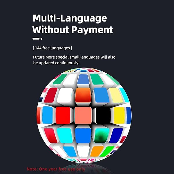 Diyeeni Language Translator Earbuds Bluetooth Earphones Support 144 Languages Voice Translation Devices with APP and Transparent Case Black - View 6 of 11