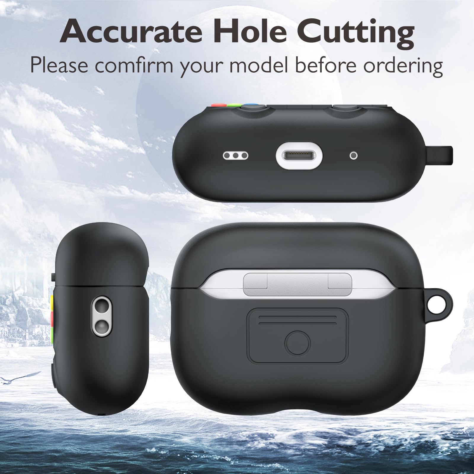 volport Case for Airpods Pro 2nd Generation: Silicone Cover for Apple Air Pods Pro 2 1st Gen with Keychain, Cool Game Designed Skin for Men Boys - View 6 of 6