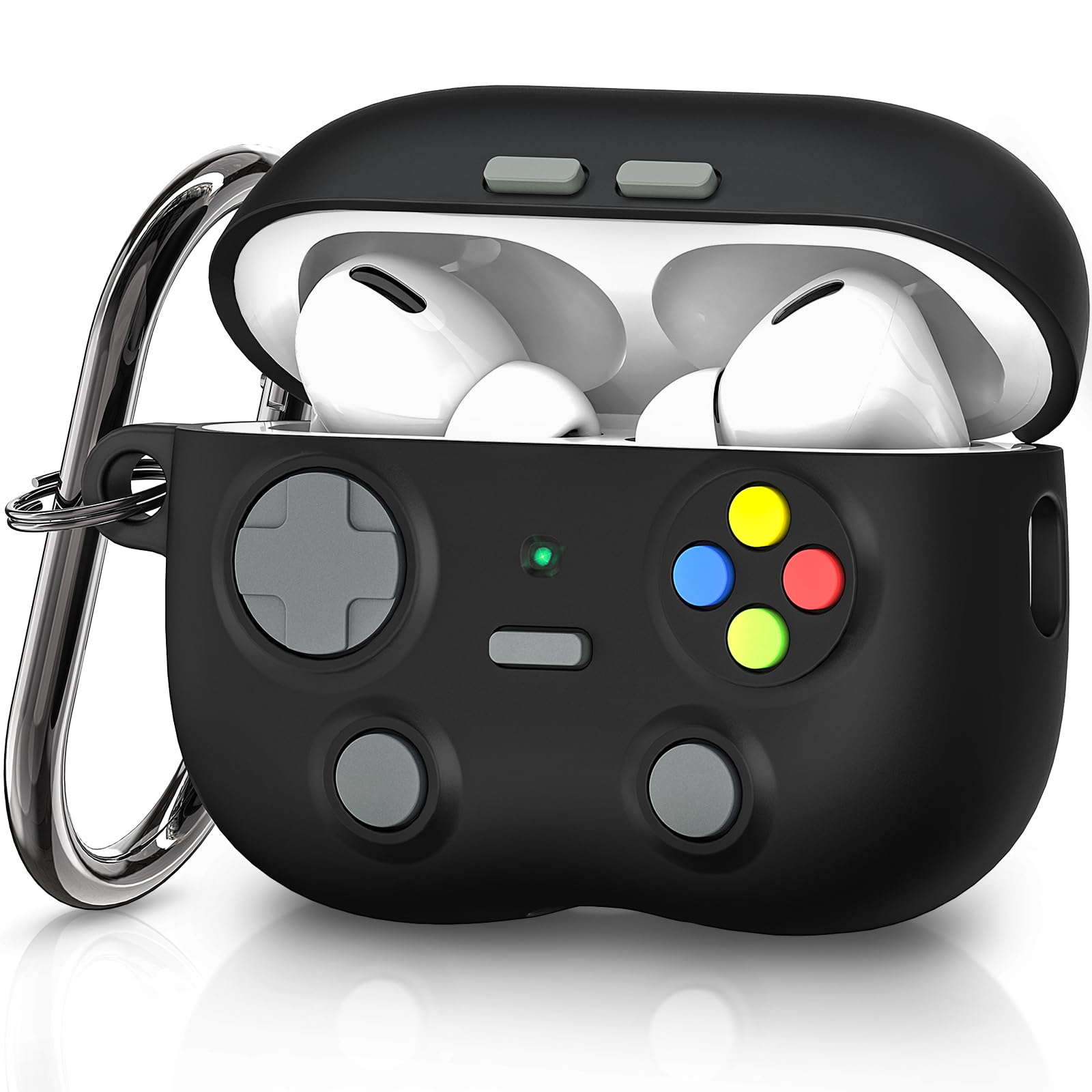 volport Case for Airpods Pro 2nd Generation: Silicone Cover for Apple Air Pods Pro 2 1st Gen with Keychain, Cool Game Designed Skin for Men Boys