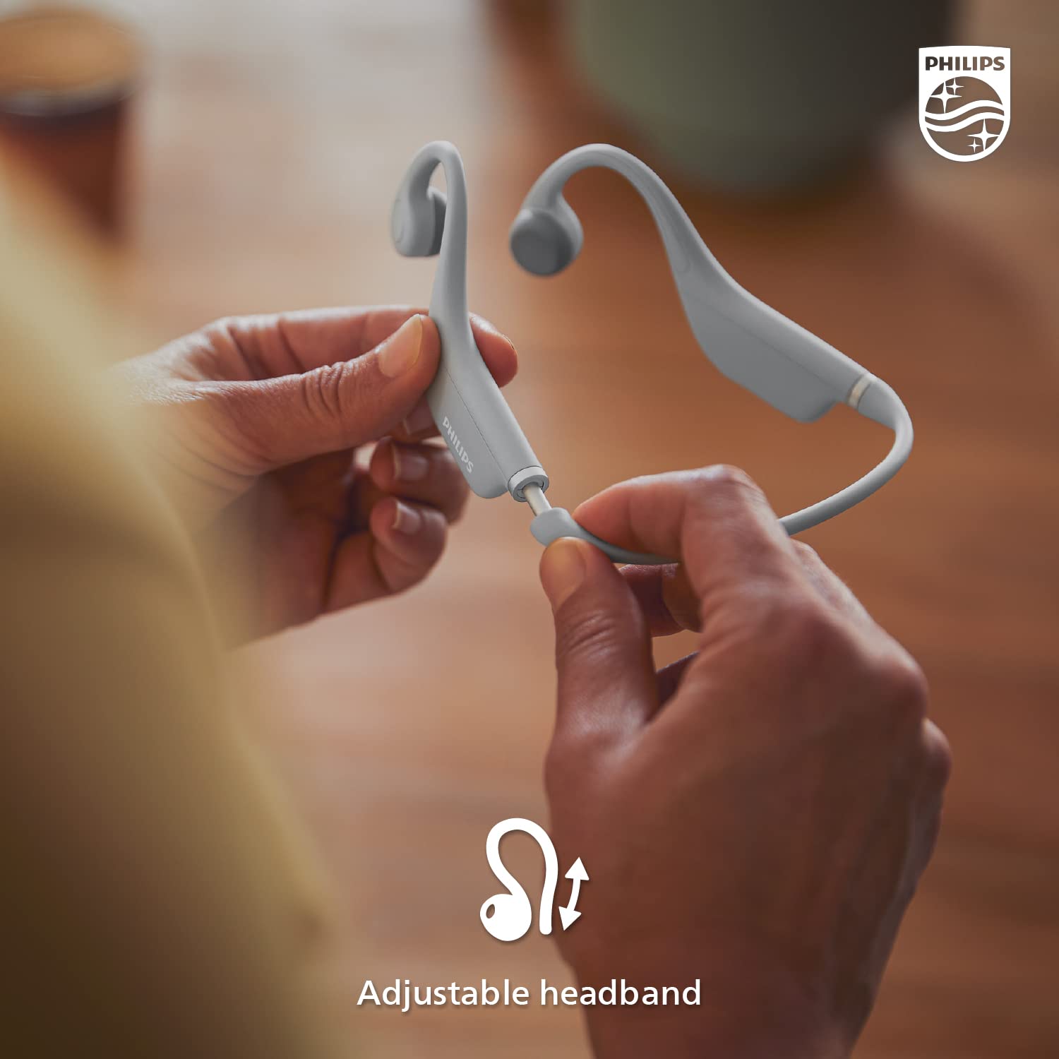 Philips PHILIPS Kids Open Ear Bone Conduction Bluetooth Headphones with Microphone and Parental Controls Gray TAK4607GY - View 3 of 9