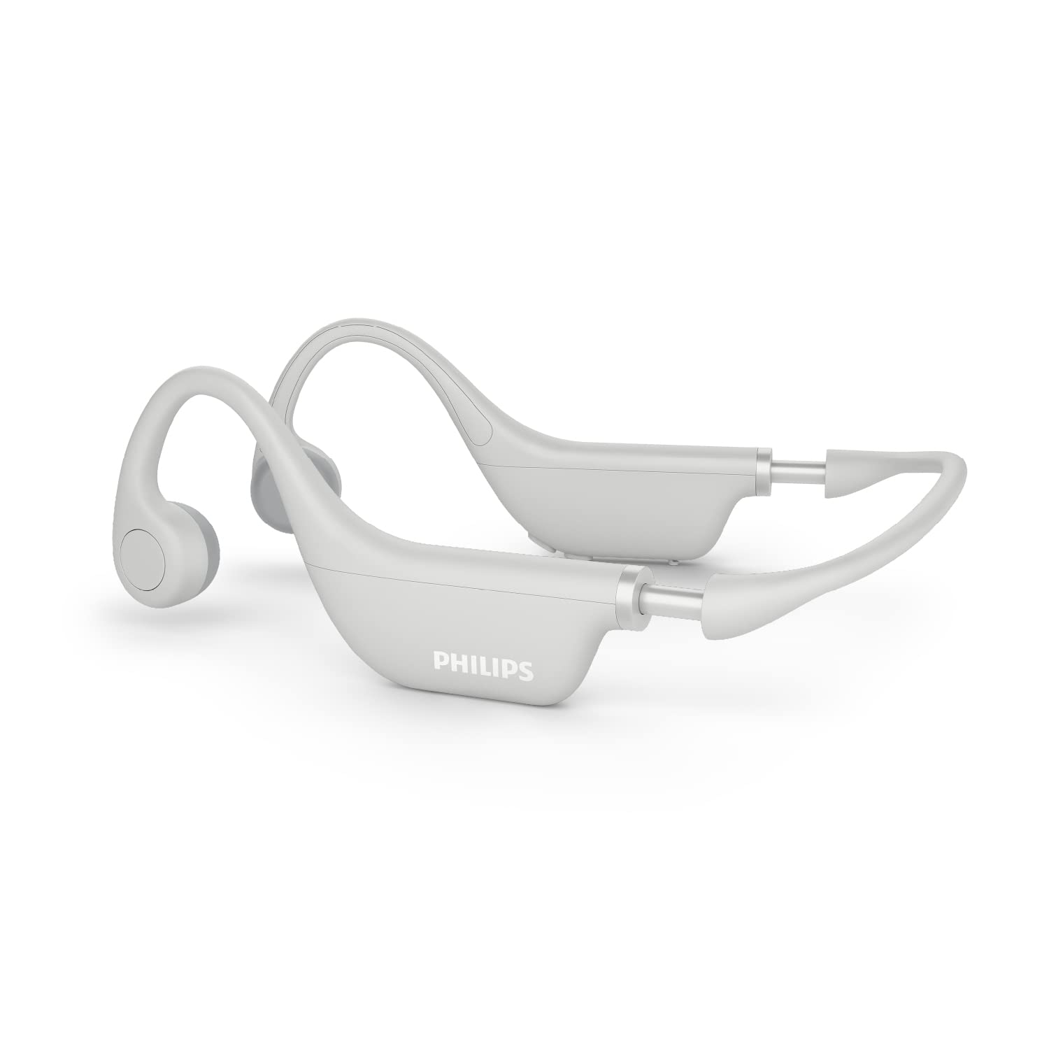 PHILIPS Kids Open Ear Bone Conduction Bluetooth Headphones with Microphone and Parental Controls Gray TAK4607GY