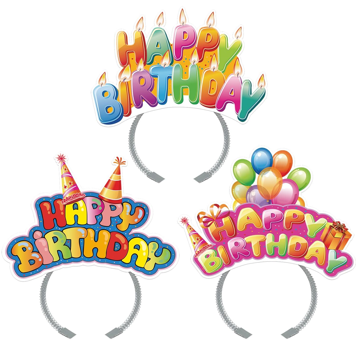 KKBES KKBES 12 Pack Party Headbands Paper Hats for Adults and Kids Fun Patterns for Celebrations - View 2 of 8