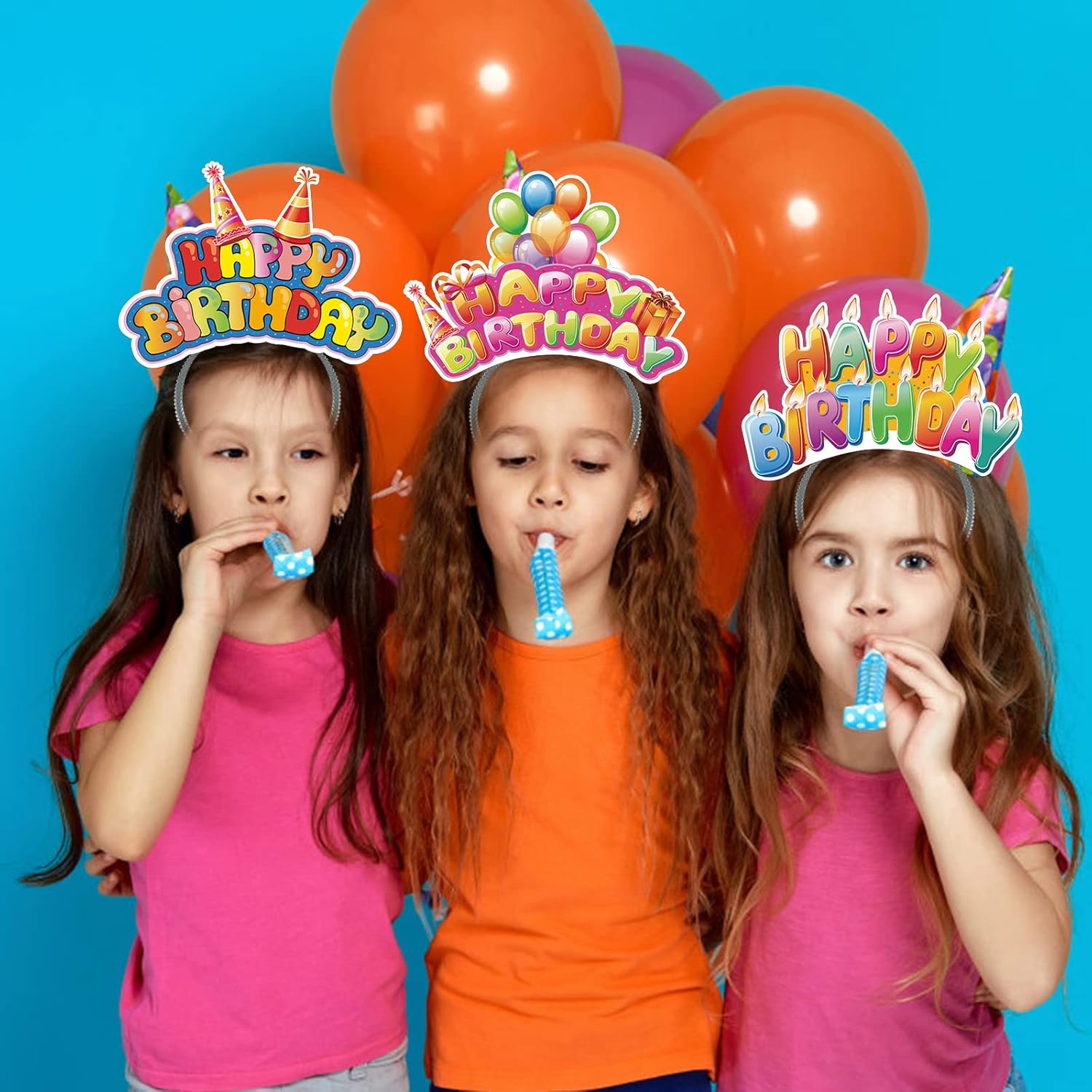 KKBES KKBES 12 Pack Party Headbands Paper Hats for Adults and Kids Fun Patterns for Celebrations - View 4 of 8