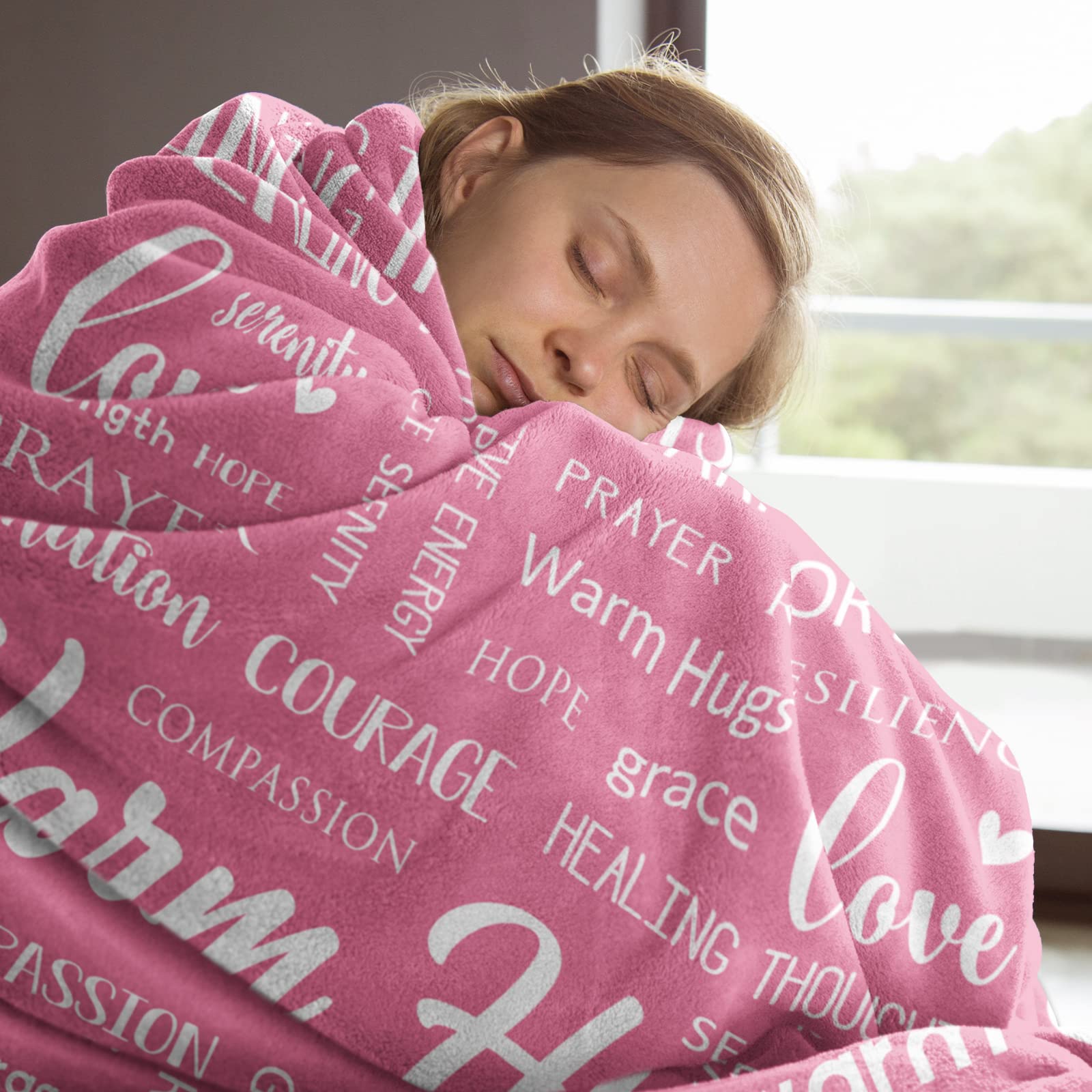 Afterprints Afterprints Warm Hugs Healing Blanket for Women Breast Cancer Gifts Get Well Soon Sympathy Gift Soft Comfort Throw 50 x 60 Inches - View 3 of 7