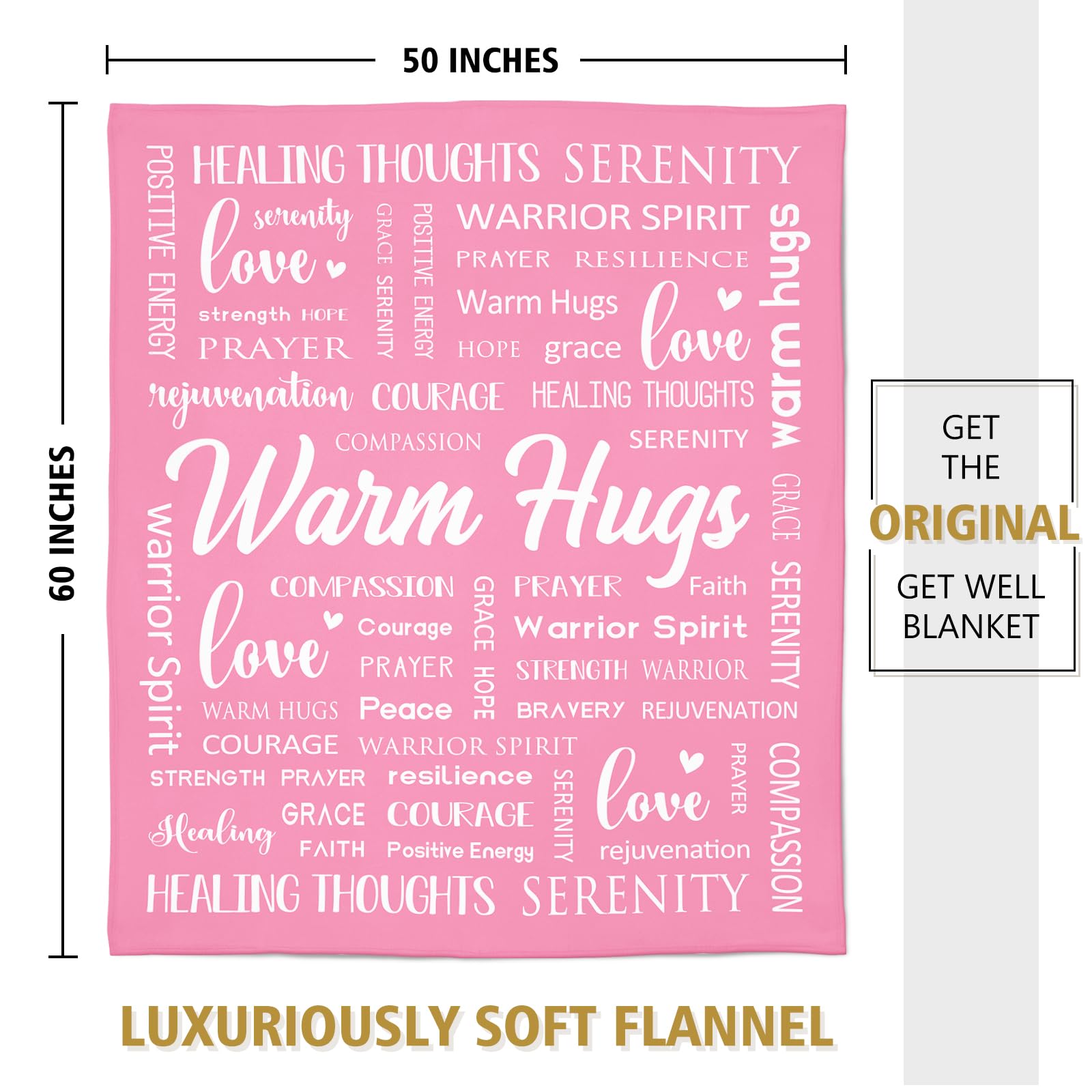 Afterprints Afterprints Warm Hugs Healing Blanket for Women Breast Cancer Gifts Get Well Soon Sympathy Gift Soft Comfort Throw 50 x 60 Inches - View 6 of 7