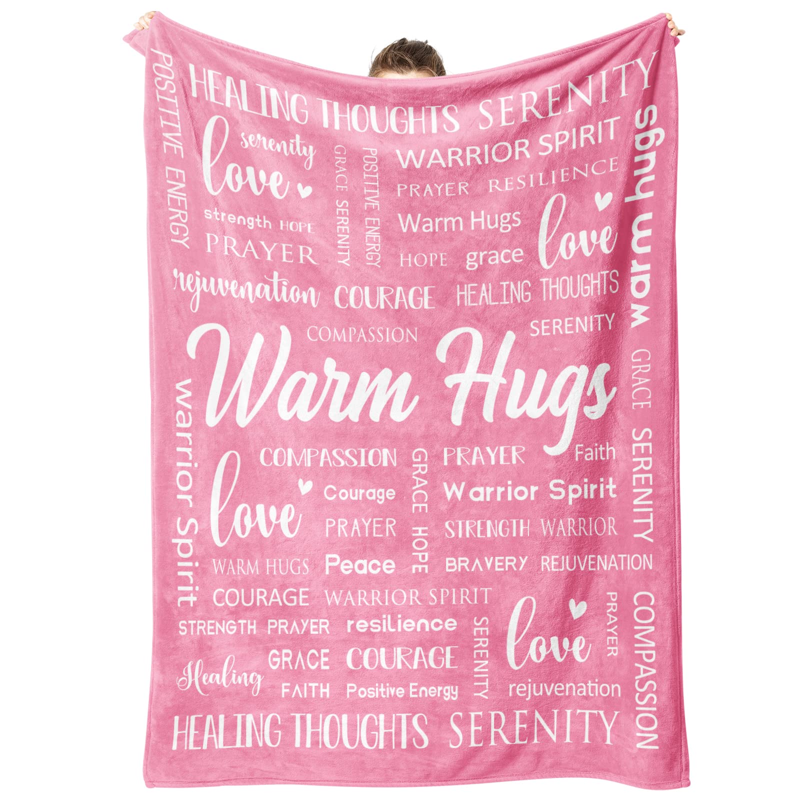 Afterprints Afterprints Warm Hugs Healing Blanket for Women Breast Cancer Gifts Get Well Soon Sympathy Gift Soft Comfort Throw 50 x 60 Inches