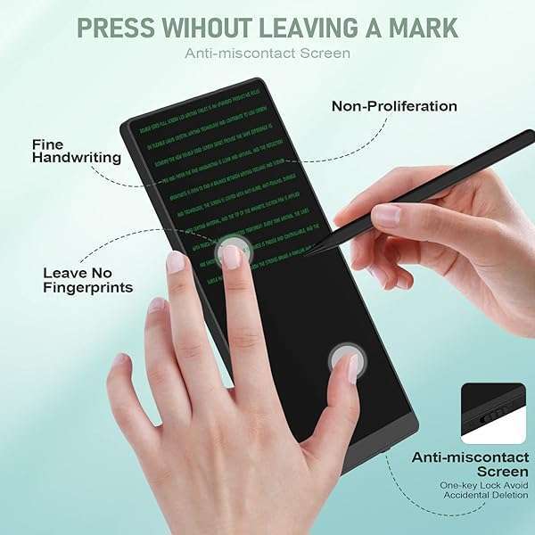 Ksequ Ksequ LCD Writing Tablet for Adults-6.5″&amp;6″ LCD Writing Tablet,Double-Sided Full Screen Electronic Drawing Pad,Mini Portable Digital Notepad for School,Office,Home,Erasable,Reusable - View 8 of 9