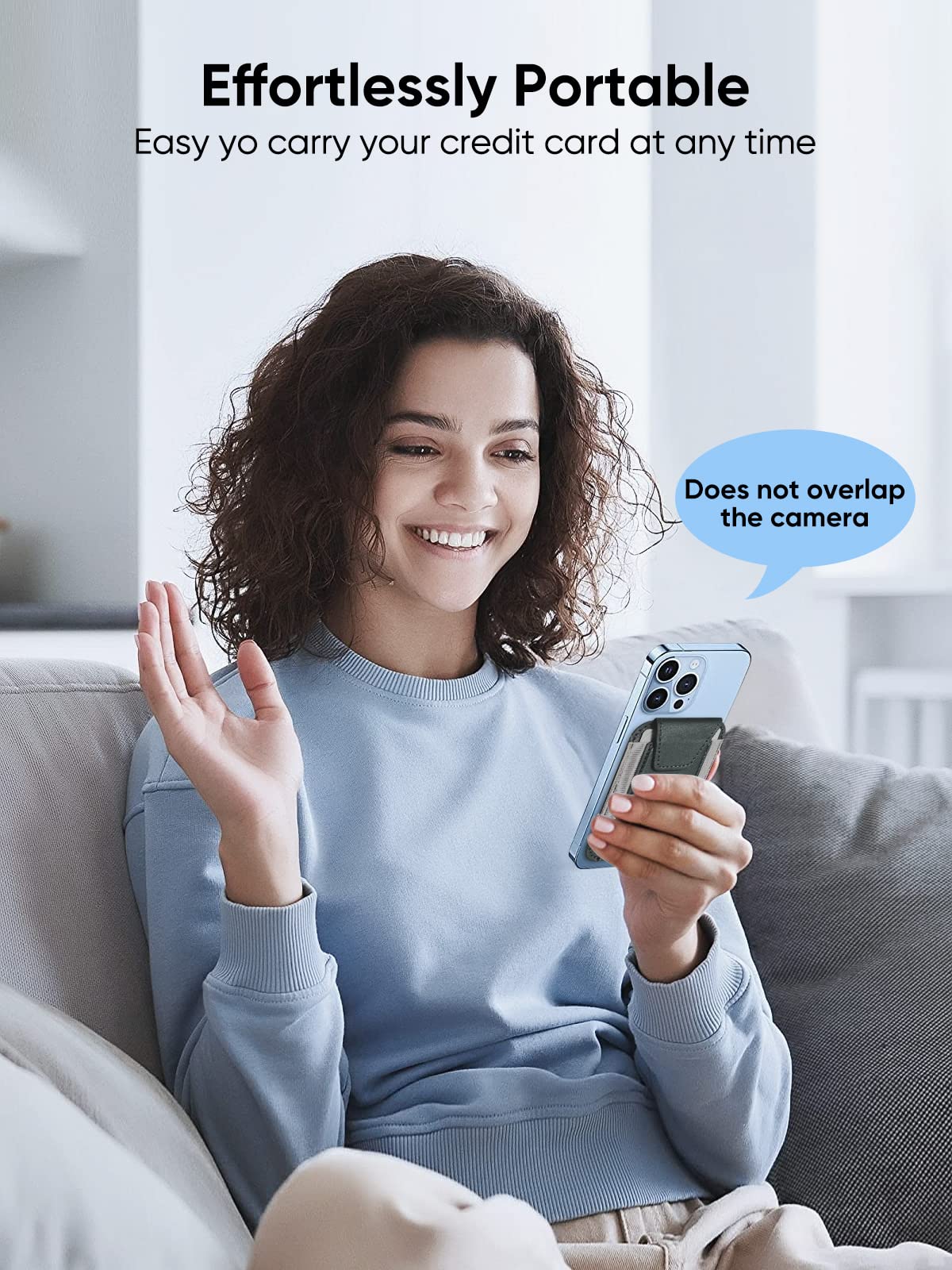 Miroddi Miroddi MagSafe Wallet with Privacy Flap Leather Card Holder for iPhone 15 14 13 12 Models RFID Blocking Fits 7 Cards Green - View 7 of 7