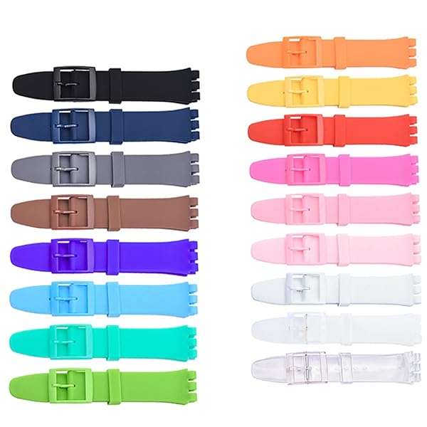 Lijinlan Buy Lijinlan Waterproof Silicone Replacement Band for Swatch 17mm, 19mm, 20mm - Clear White Wrist Strap - View 10 of 11