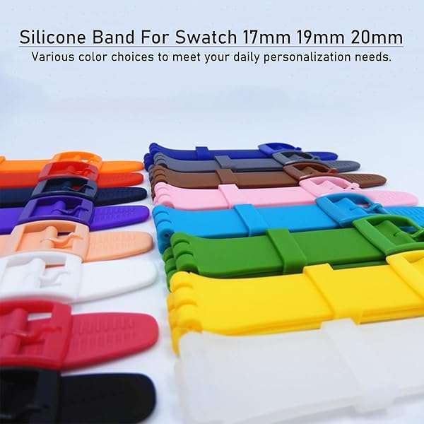 Lijinlan Buy Lijinlan Waterproof Silicone Replacement Band for Swatch 17mm, 19mm, 20mm - Clear Wrist Strap - View 9 of 9
