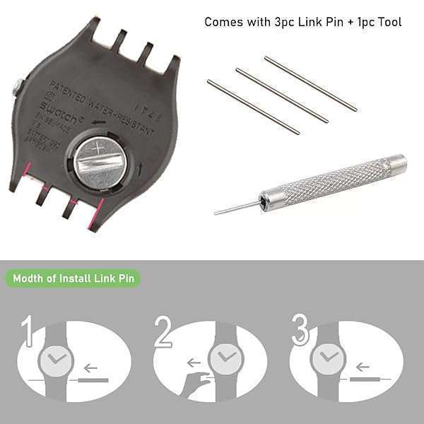 Lijinlan Buy Lijinlan Waterproof Silicone Replacement Band for Swatch 17mm, 19mm, 20mm - Stylish White Wrist Strap - View 9 of 9