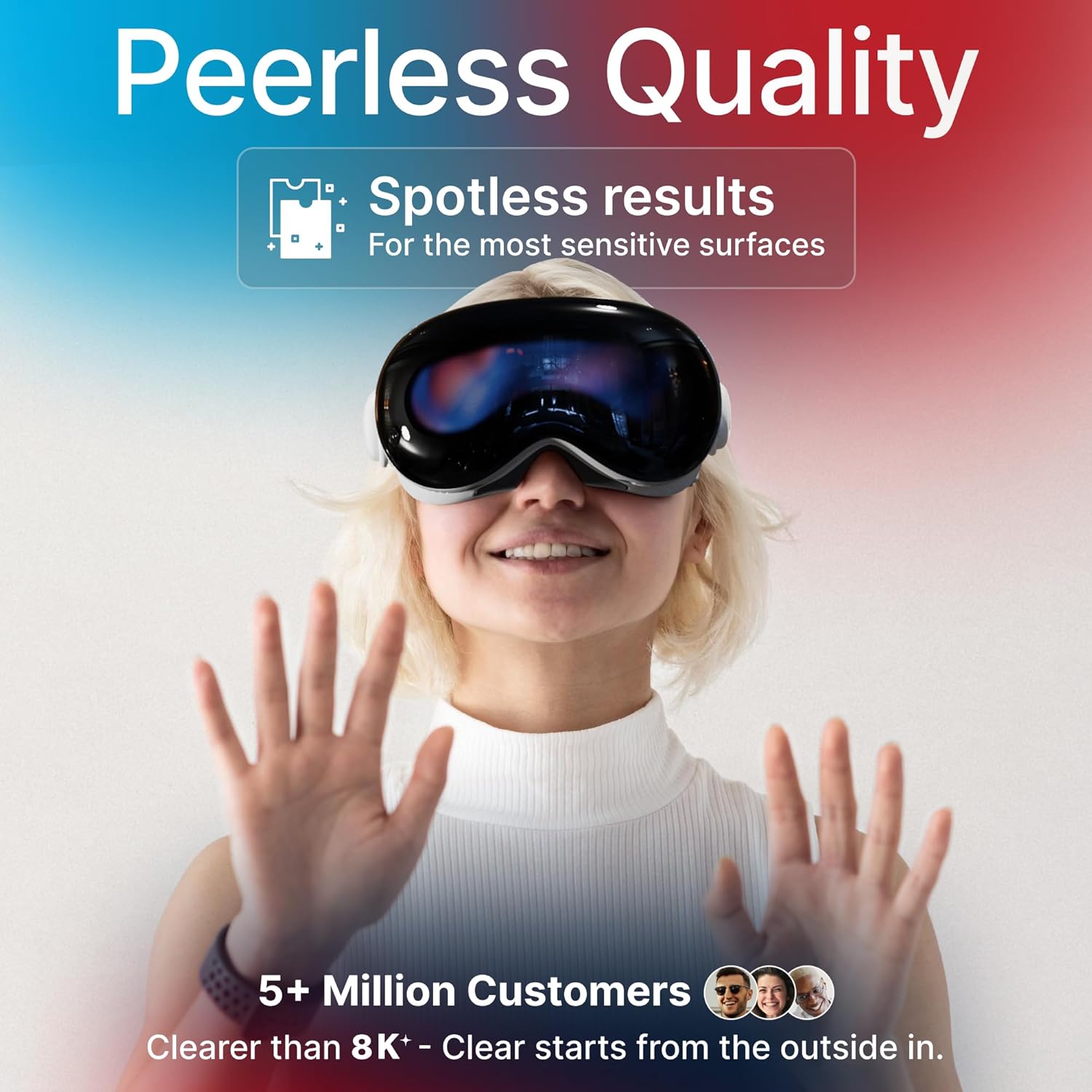 Koala Lifestyle Koala Lens Cleaning Cloth Pack of 3 Japanese Microfiber for Glasses Camera VR AR Headset and Screen Cleaning Blue and Purple - View 7 of 9