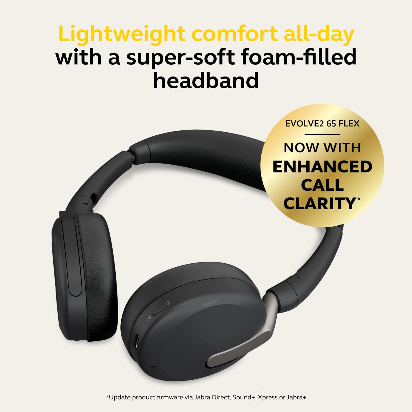 Jabra Jabra Evolve2 65 Flex Wireless Stereo Headset Bluetooth Noise Cancelling ClearVoice Technology Hybrid ANC Certified for Microsoft Teams Black - View 2 of 8