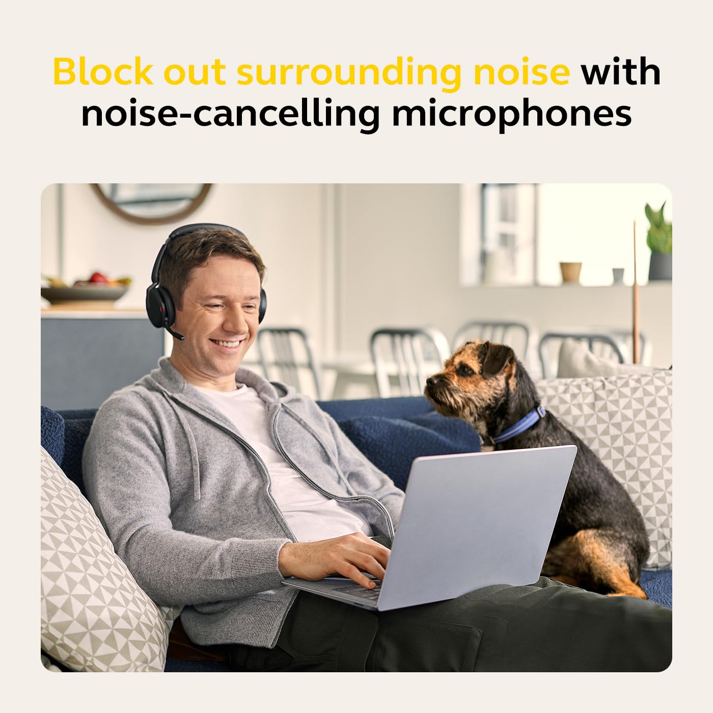 Jabra Jabra Evolve2 65 Flex Wireless Stereo Headset Bluetooth Noise Cancelling ClearVoice Technology Hybrid ANC Certified for Microsoft Teams Black - View 3 of 8