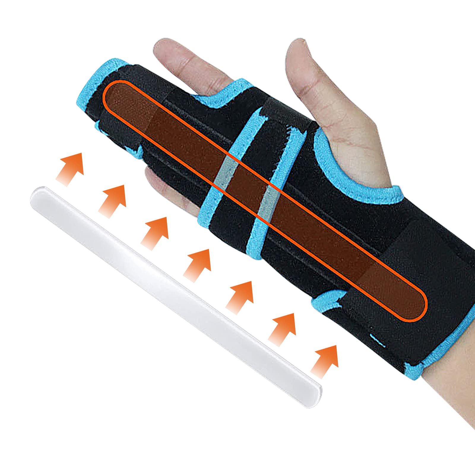 GREUS Adjustable 2 Finger Splint Brace for Hand Wrist Support Universal for Left or Right Hand Pain Relief for Fractures Arthritis and Sprains - View 5 of 7