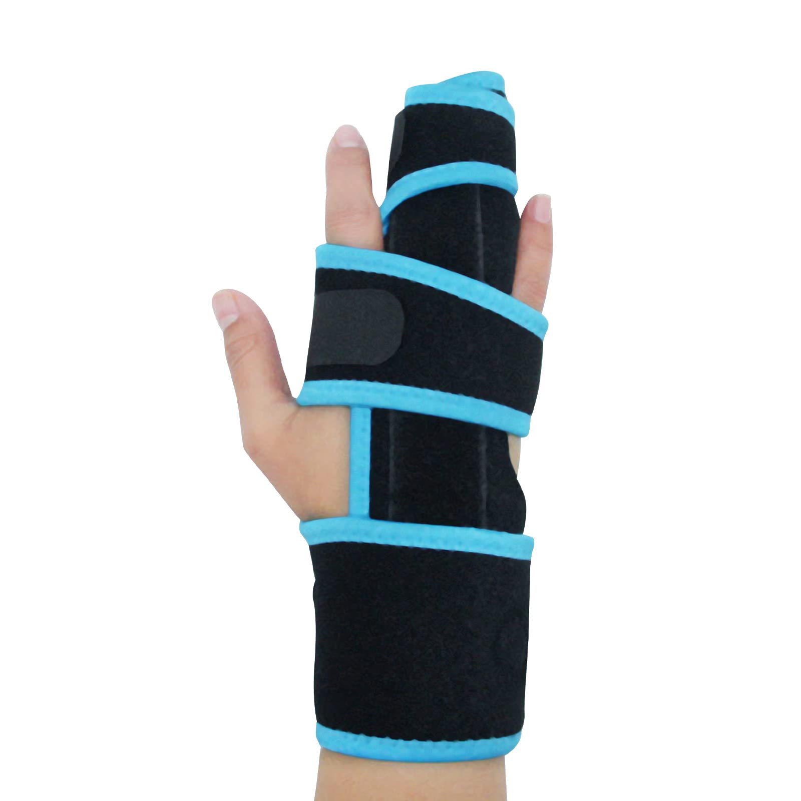 GREUS Adjustable 2 Finger Splint Brace for Hand Wrist Support Universal for Left or Right Hand Pain Relief for Fractures Arthritis and Sprains