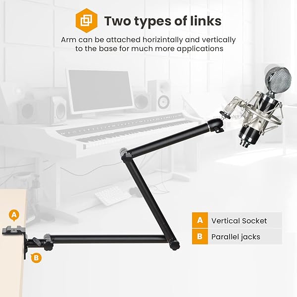 TARION Adjustable TARION Camera Desk Mount Stand for DSLR & Overhead Filming - Heavy Duty Articulating Arm for Live Streaming & Photography - View 7 of 10