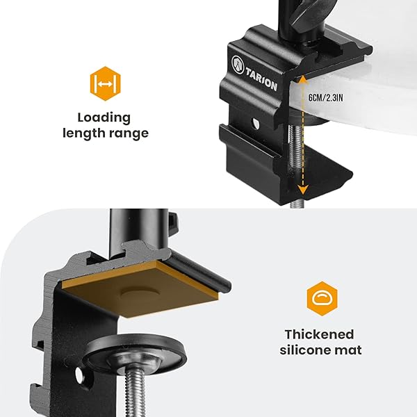 TARION Adjustable TARION Camera Desk Mount Stand for DSLR & Overhead Filming - Heavy Duty Articulating Arm for Live Streaming & Photography - View 8 of 10