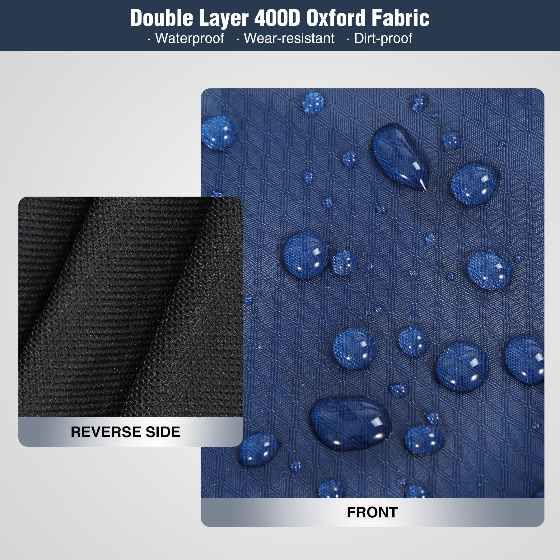 REDCAMP Extra Large Duffle Bag Lightweight, Double Layer 400D Oxford Fabric 100L Foldable Waterproof Travel Duffel Bag for Men Women, Blue - View 4 of 9