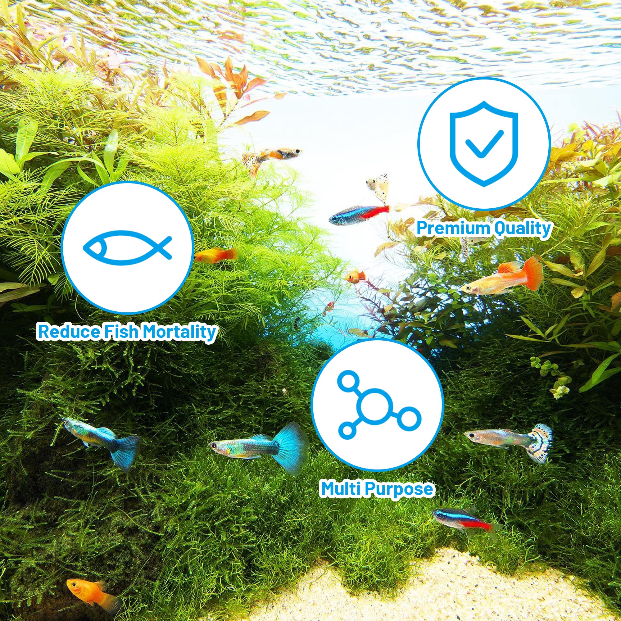 USEAMIE USEAMIE 8 Pack Replacement Filter Sponges for Kulife Aquarium Filters Coarse Carbonized and Fine Sponges Included - View 6 of 6