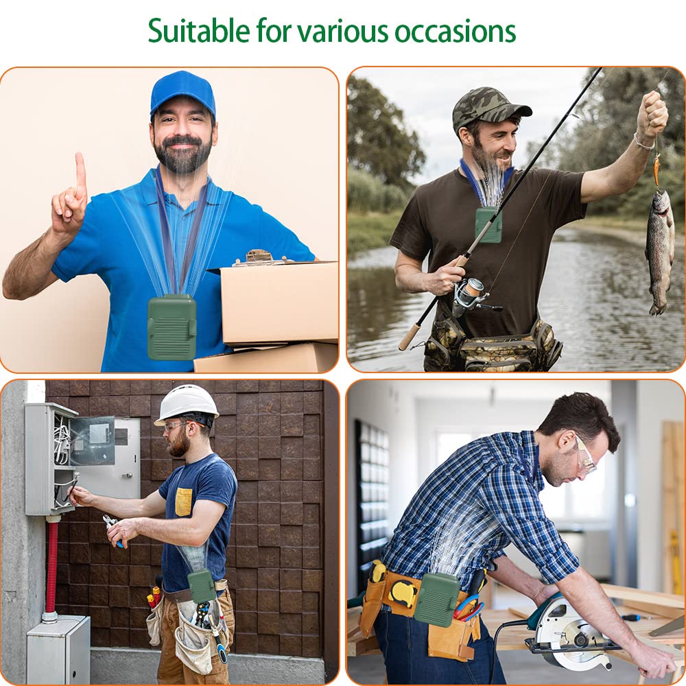 CAZOKASI CAZOKASI Portable Waist Clip Fan 6000mAh Long Endurance Up to 23 Hours Green Wearable Design for Ultimate Comfort - View 3 of 4