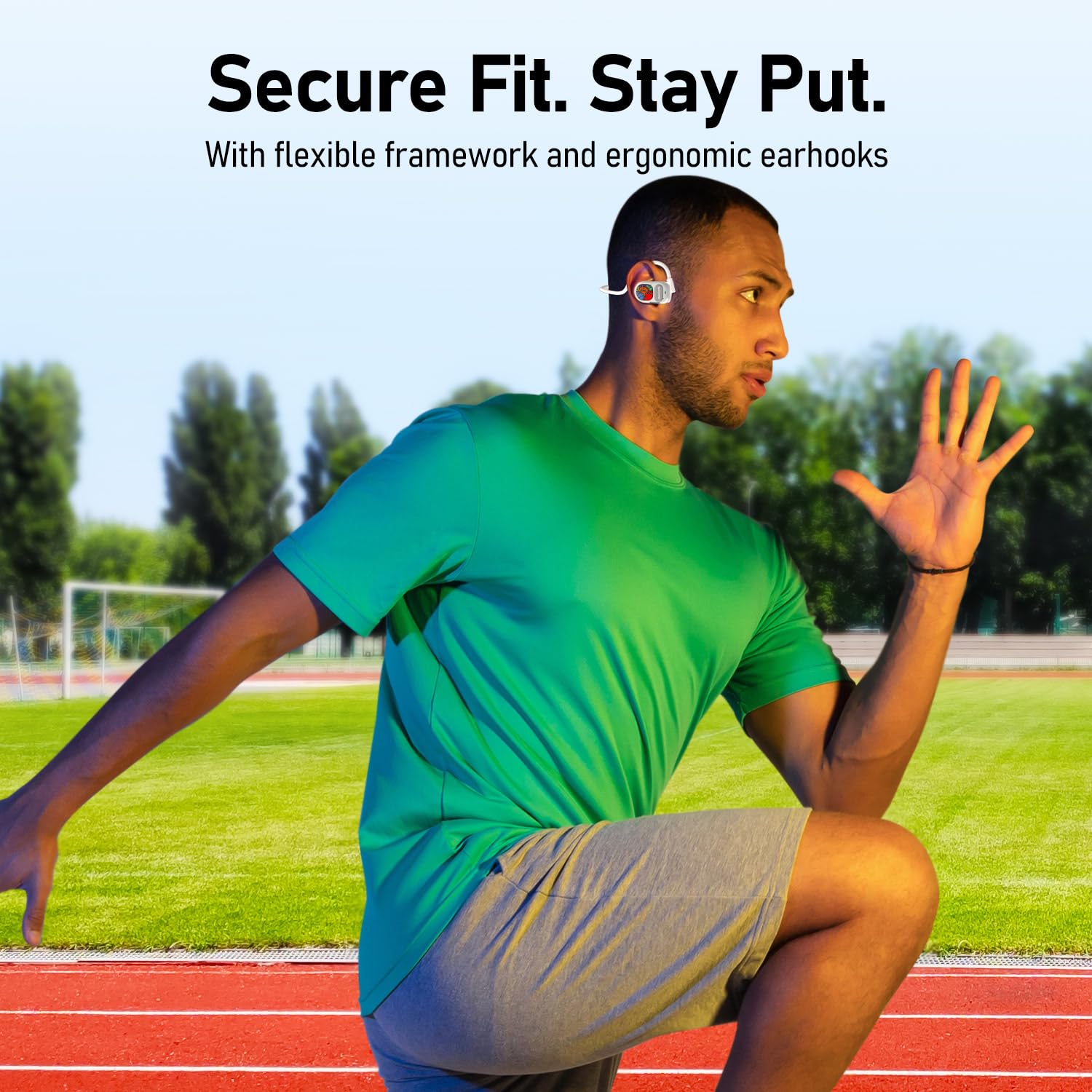 Audiovance OpenComfy CF201 Bluetooth Headphones for Running, Wireless Open Ear Headphones for Sports Gym Workout, Ultra Comfort, Premium Sound, - View 4 of 8