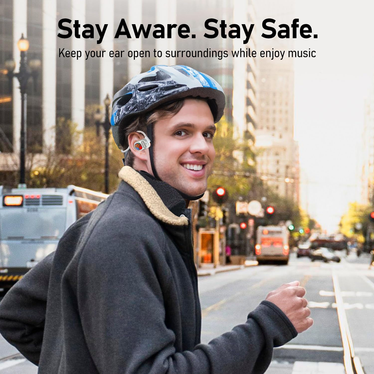 Audiovance OpenComfy CF201 Bluetooth Headphones for Running, Wireless Open Ear Headphones for Sports Gym Workout, Ultra Comfort, Premium Sound, - View 5 of 8