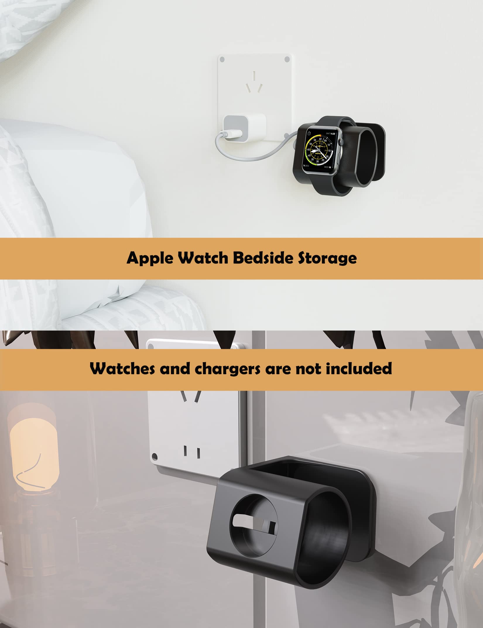 Wall Mount for Apple Watch Charger Stand for Apple Watch Ultra Series 8 SE2 7 6 SE 5 4 3 2 1 (49mm,45mm,44mm,42mm,41mm,40mm,38mm) Storage Organizer - View 3 of 6