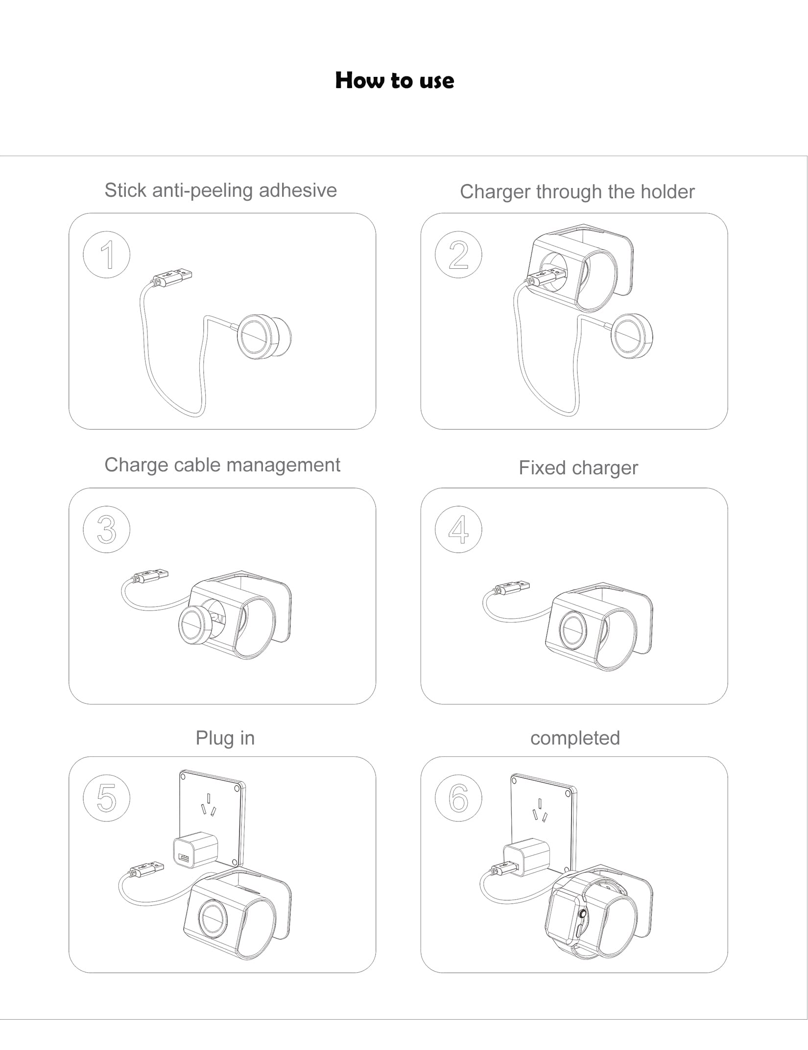 Wall Mount for Apple Watch Charger Stand for Apple Watch Ultra Series 8 SE2 7 6 SE 5 4 3 2 1 (49mm,45mm,44mm,42mm,41mm,40mm,38mm) Storage Organizer - View 5 of 6