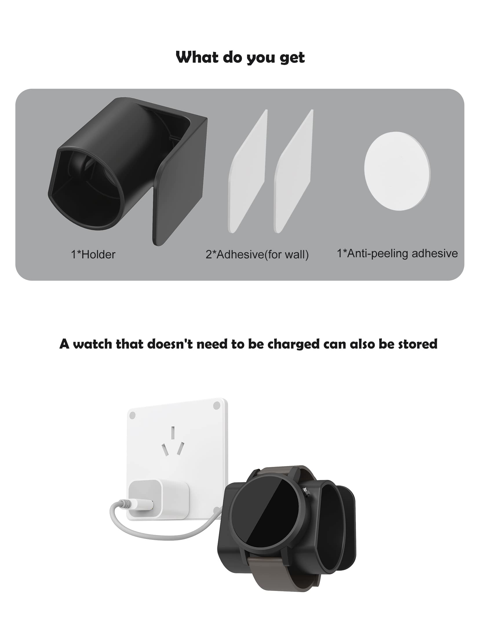 Wall Mount for Apple Watch Charger Stand for Apple Watch Ultra Series 8 SE2 7 6 SE 5 4 3 2 1 (49mm,45mm,44mm,42mm,41mm,40mm,38mm) Storage Organizer - View 6 of 6