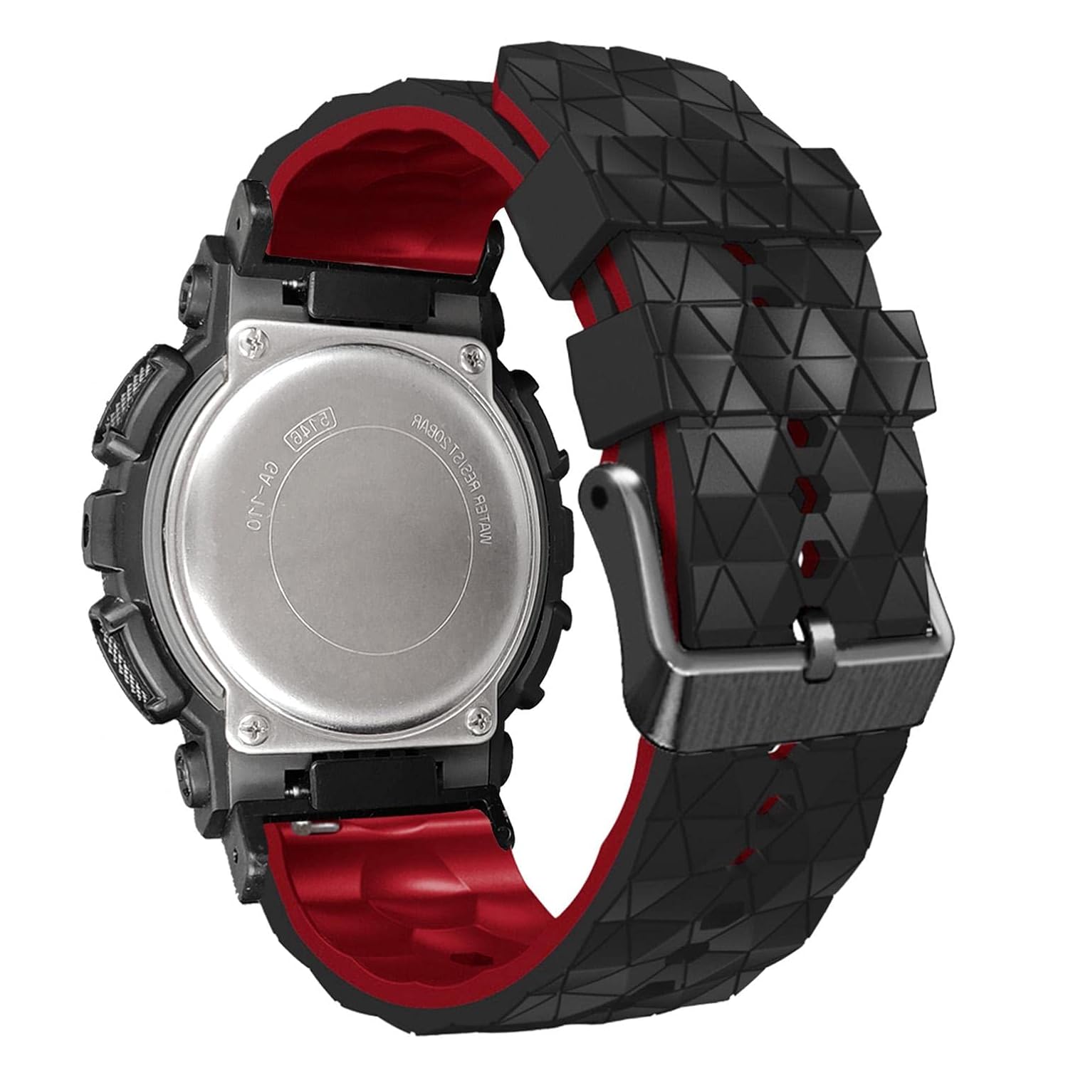 Abanen Abanen Silicone Watch Bands for Casio G-SHOCK DW-5600 8900 Sport Bicolor Waterproof Strap with Lightweight Connector for GA-100 GW-B5600 GB-5600 GW-6900 - View 2 of 8