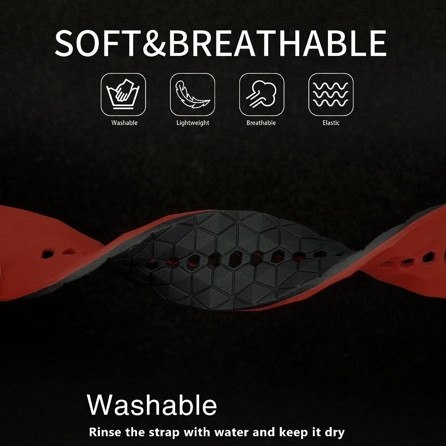 Abanen Abanen Silicone Watch Bands for Casio G-SHOCK DW-5600 8900 Sport Bicolor Waterproof Strap with Lightweight Connector for GA-100 GW-B5600 GB-5600 GW-6900 - View 4 of 8