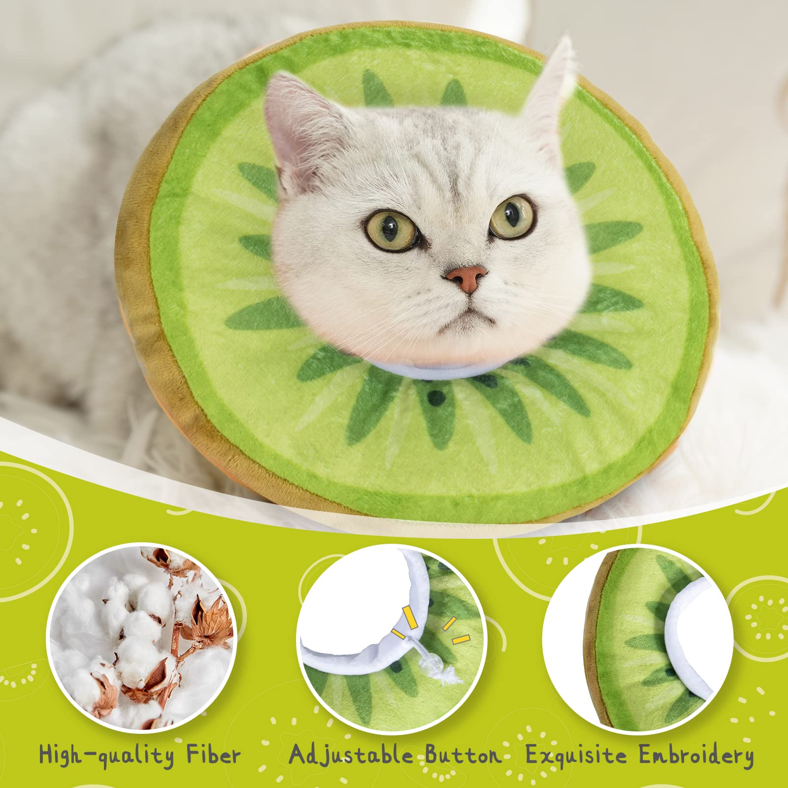 ANWA ANWA Adjustable Cat Cone Collar Soft Cute Recovery Collar for Kittens After Surgery - View 4 of 6