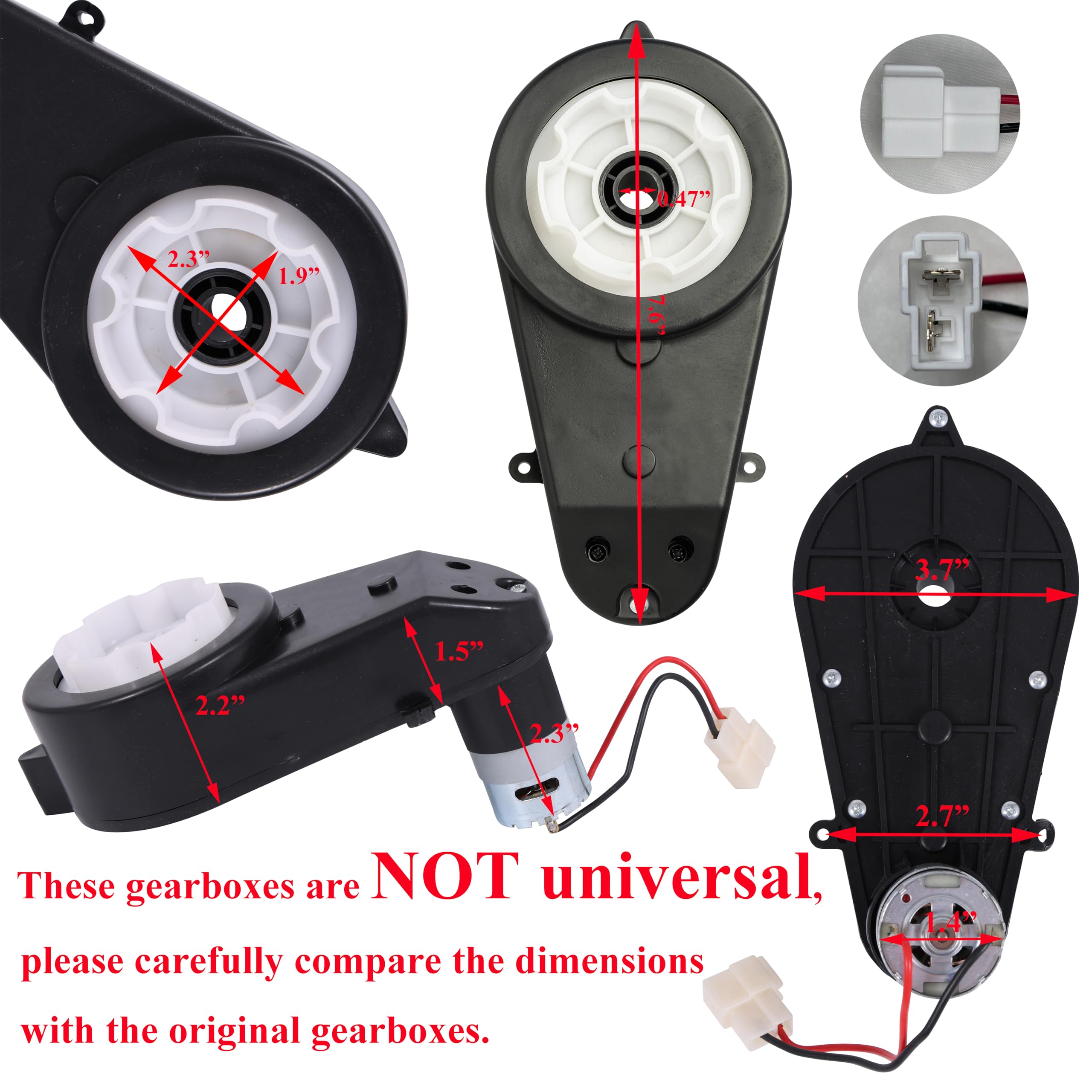 KOTLXFZ Kids Ride On Car Gearbox 550 12V Motor 40000RPM High Speed RS550 Engine for Electric Motorcycles and Ride On Toys - View 3 of 9