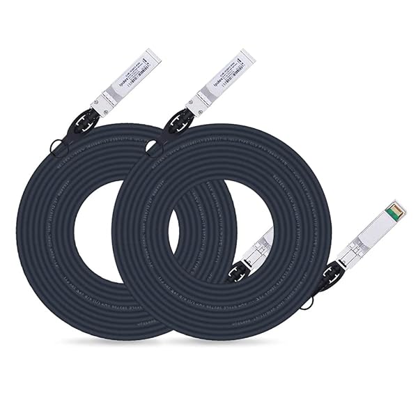 ipolex iPolex 10G SFP+ Twinax Cable 5m Direct Attach Copper Passive Cable for Cisco Meraki Ubiquiti Mikrotik Intel Fortinet Netgear D-Link TP-Link 2 Pack